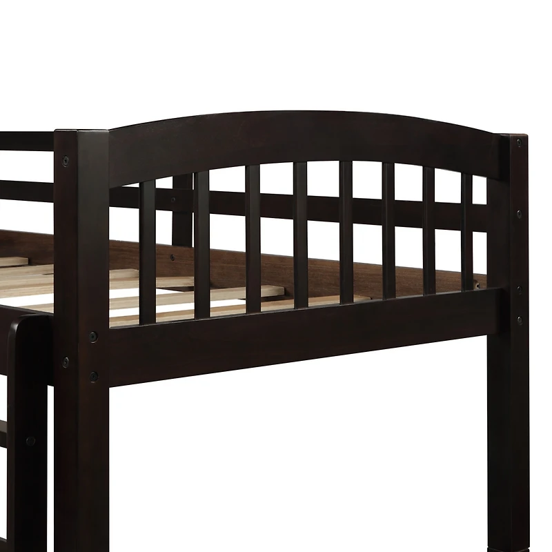 Streamdale Twin Bunk Bed with Ladder, Rail, Trundle and Drawers