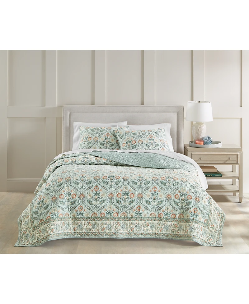 Charter Club Jacobean Border 3-Pc. Quilt Set, King, Exclusively at Macy's