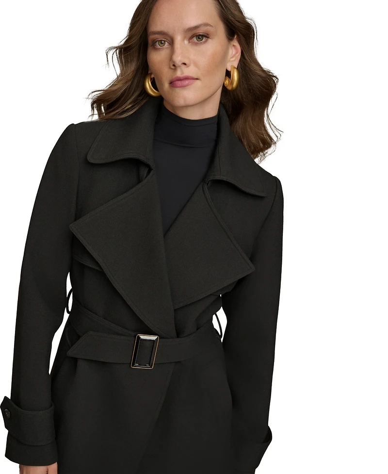 Donna Karan New York Women's Belted Notched-Collar Trench Coat