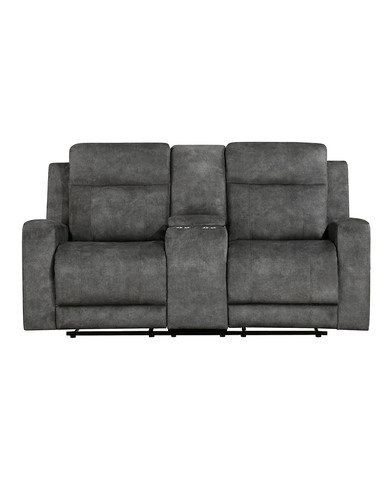 Homelegance White Label Pagosa 71" Double Reclining Love Seat with Center Console