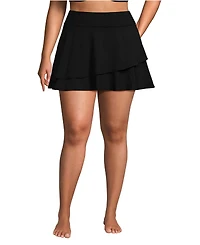 Lands' End Plus High Waisted Tulip Hem Swim Skort