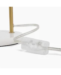 Krystal Modern Led Desk Lamp with Marble Base and Glass Shade (14.5"), Bulb Included