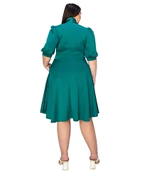 L I V D Plus Carina Donna Flare Dress w/ Pockets