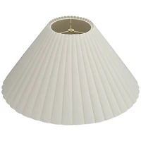 Springcrest Collection 7" Top x 20 1/2" Bottom x 10 3/4" High x 12 1/2" Slant Lamp Shade Replacement Box Pleat Spider Harp Finial