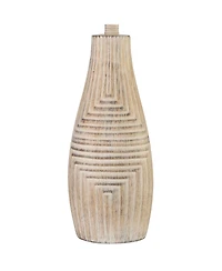 John Timberland Southwest Rustic Table Lamp 27" Tall Faux Light Wood Oatmeal Fabric Drum Shade for Living Room Bedroom Bedside Nightstand