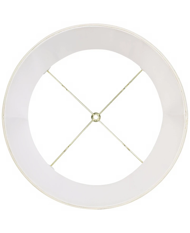 Imperial Shade Creme Classic Medium Drum Lamp Shade 14" Top x 16" Bottom x 12" High (Spider) Replacement with Harp and Finial