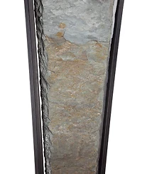 Franklin Iron Works Zion Rustic Table Lamp 30" Tall Tapered Natural Slate Bronze Metal Rectangular Shade for Bedroom Living Room Bedside Nightsta