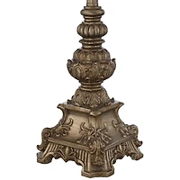Regency Hill Juliette Traditional Buffet Table Lamps 36 1/2" Tall Set of 2 Antique Gold Ornate Base White Bell Shade for Bedroom Living Room Beds