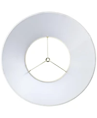 Springcrest 9" Top x 16" Bottom x 14 1/2" High x 14 3/4" Slant Lamp Shade Replacement Set of 2 Mushroom Pleated Spider Harp Finial