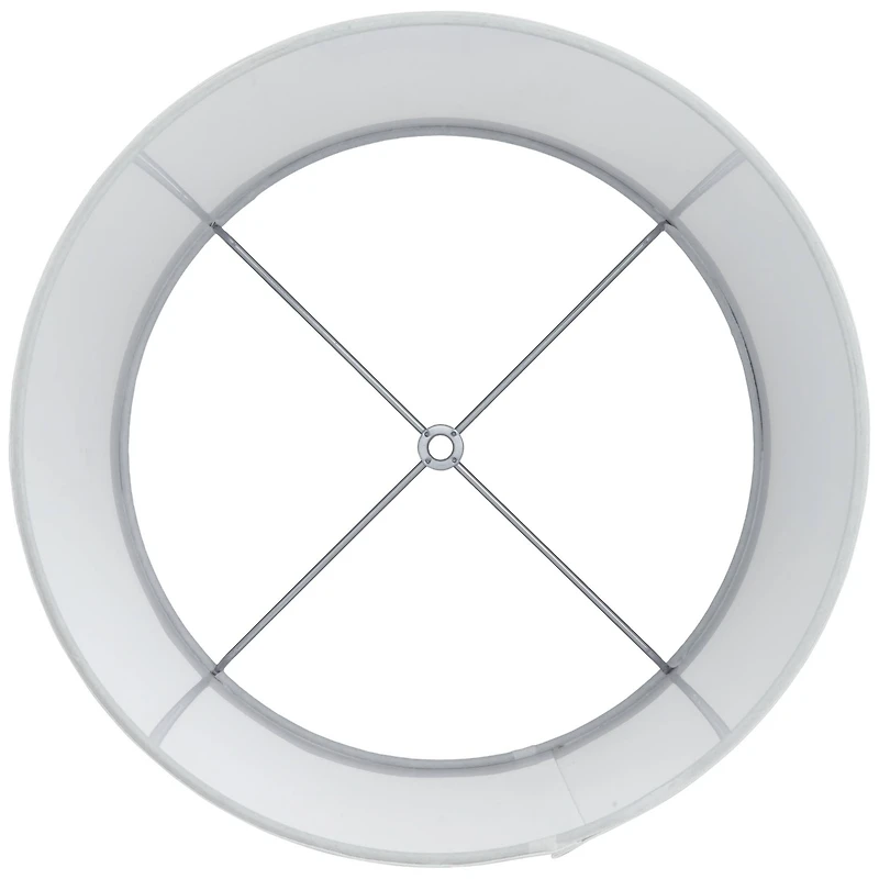 Hardback Tapered Drum Lamp Shade White Medium 12" Top x 14" Bottom x 10" High Spider with Replacement Harp and Finial Fitting - Springcrest