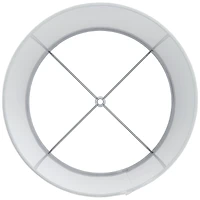 Hardback Tapered Drum Lamp Shade White Medium 12" Top x 14" Bottom x 10" High Spider with Replacement Harp and Finial Fitting - Springcrest