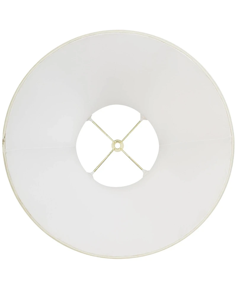 Creme Medium Bell Lamp Shade 7" Top x 16" Bottom x 12" Slant x 11.25" High (Spider) Replacement with Harp and Finial