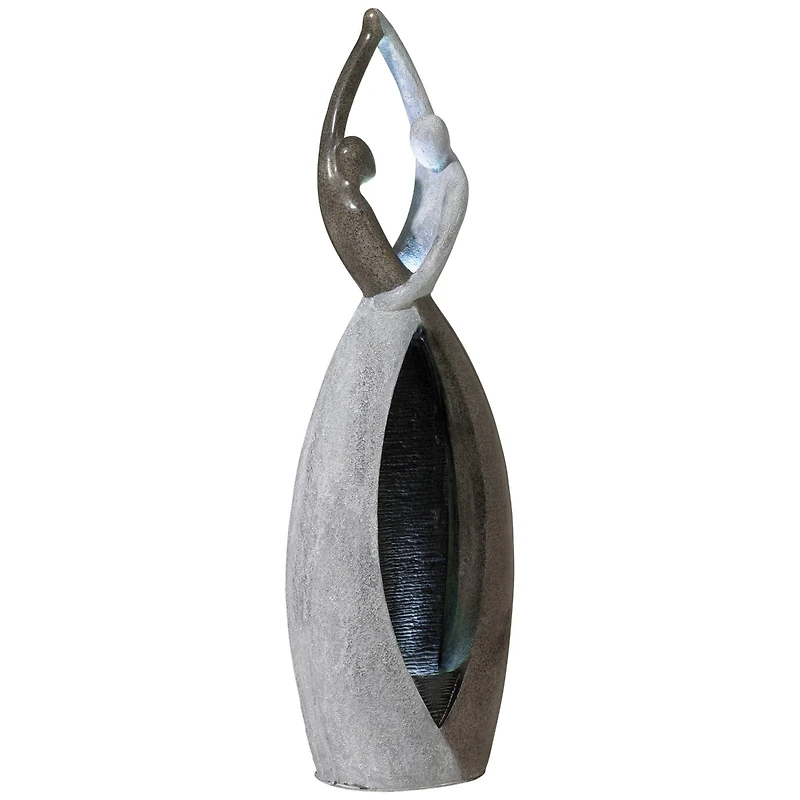 Dancing Couple 57" High Large Modern Indoor Outdoor Decor Faux Stone Floor Fountain with Light Led Outside