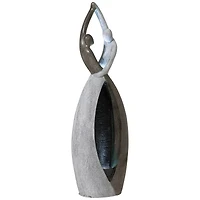 Dancing Couple 57" High Large Modern Indoor Outdoor Decor Faux Stone Floor Fountain with Light Led Outside