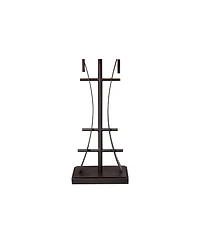 Robert Louis Tiffany Jewel Tone Mission Table Lamp 27" Tall Iron Bronze Geometric Stained Glass Art Shade for Bedroom Living Room Bedside Nightst