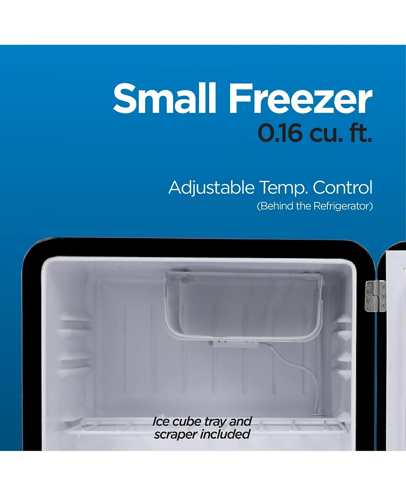 Commercial Cool 1.6 Cu. Ft. Retro Refrigerator,Black