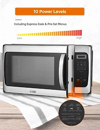 1.1 Cu. Ft. Counter Top Microwave,Stainless Steel