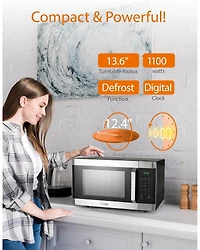 1.6 Cu. Ft. Counter Top Microwave,Stainless Steel