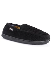 Muk Luks Men's Corduroy Moccasin With Flannel Lining Slippers