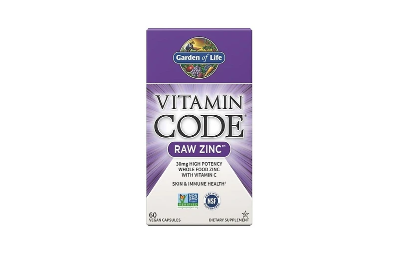 Garden of Life Vitamin code, Raw Zinc 60 vcaps