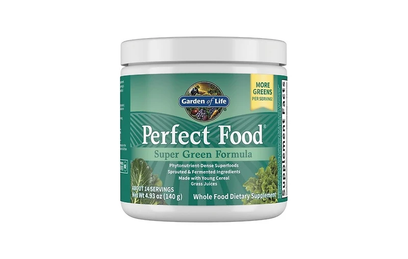 Garden of Life Perfect Food Super Green Formula Powder, 140 grams