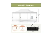 Slickblue 10 x 20 Ft Pop-up Canopy Tent with Carrying Bag