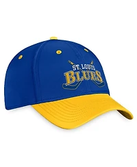 Fanatics Men's Blue/Gold St. Louis Blues Heritage vintage-like Flex Hat