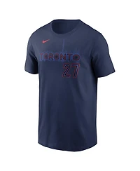 Nike Men's Vladimir Guerrero Jr. Navy Toronto Blue Jays 2024 City Connect Name Number T-Shirt
