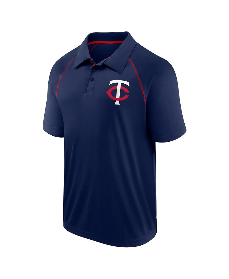 Fanatics Men's Navy Minnesota Twins Strong Alone Raglan Polo