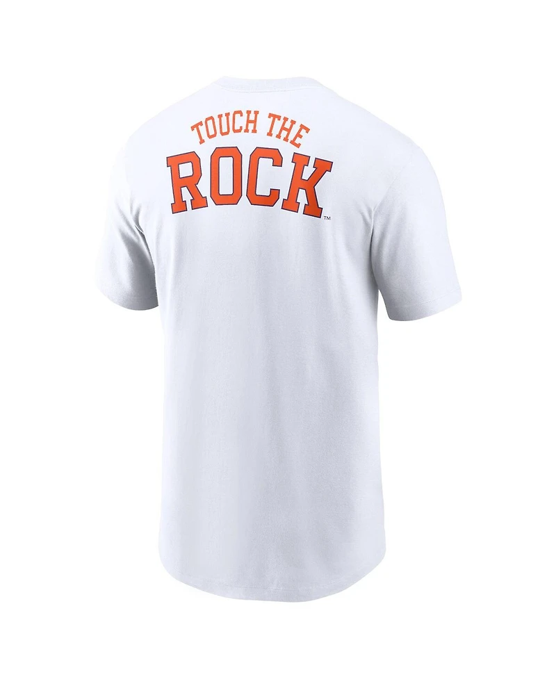 Nike Men's White Clemson Tigers Blitz 2-Hit T-Shirt