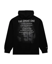 Mitchell & Ness Men's Wayne Gretzky Black Los Angeles Kings Premium Name Number Fleece Pullover Sweatshirt