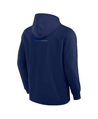 Fanatics Signature Men's Navy New York Rangers Elements Lightweight Tri-Blend Fleece Hoodie