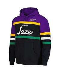 Mitchell & Ness Men's Black/Purple Utah Jazz Head Coach Pullover Hoodie