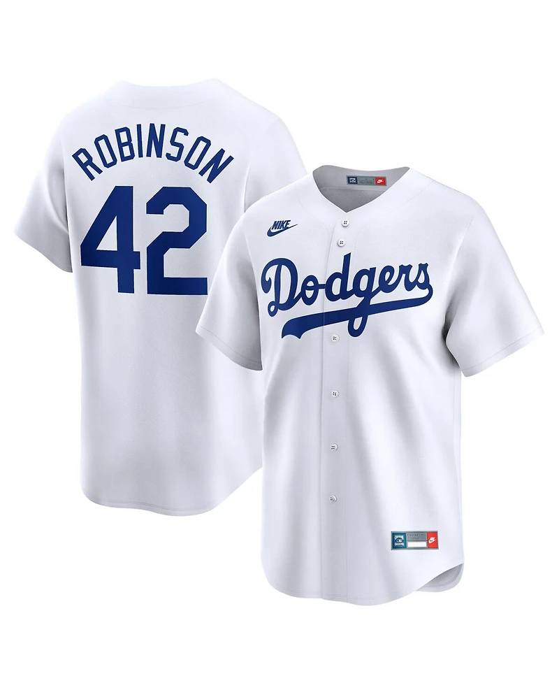 Nike Men's Jackie Robinson White Brooklyn Dodgers Throwback Cooperstown Collection Limited Jersey