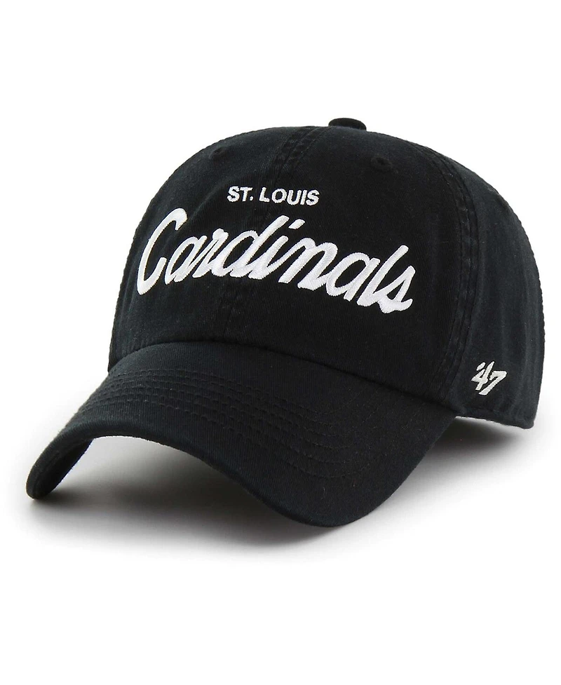 '47 Brand Men's Black St. Louis Cardinals Crosstown Classic Franchise Fitted Hat