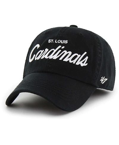 '47 Brand Men's Black St. Louis Cardinals Crosstown Classic Franchise Fitted Hat