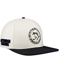 Pro Standard Men's Cream Pittsburgh Penguins Retro Classic Logo Snapback Hat
