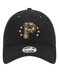 New Era Women's Black Pittsburgh Pirates 2024-Armed Forces Day 9TWENTY Adjustable Hat