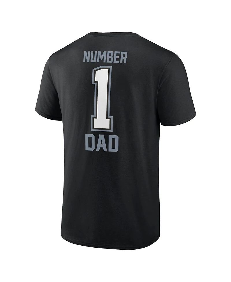 Fanatics Men's Black Las Vegas Raiders 1 Dad T-Shirt