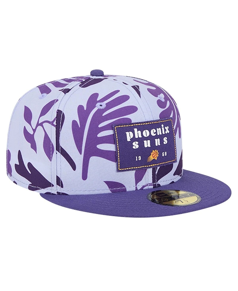 New Era Men's Purple Phoenix Suns Palm Fronds 2-Tone 59FIFTY Fitted Hat