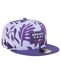 New Era Men's Purple Phoenix Suns Palm Fronds 2-Tone 59FIFTY Fitted Hat