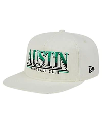 New Era Men's White Austin Fc Throwback Corduroy Golfer Adjustable Hat