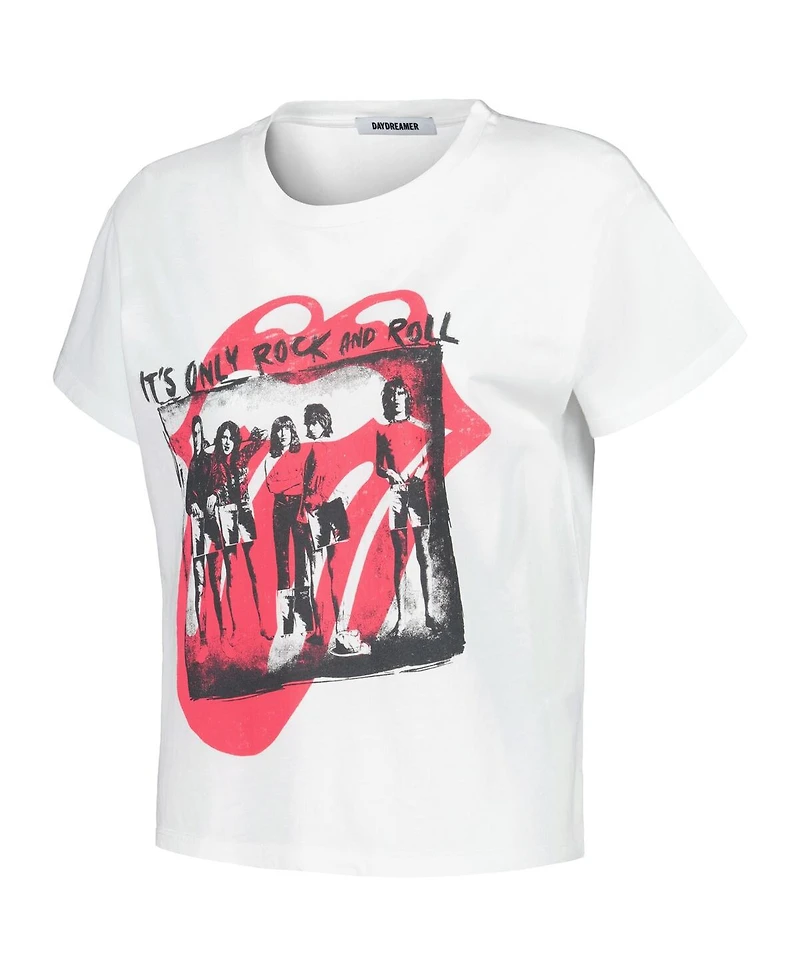 Daydreamer Women's White Rolling Stones Solo Graphic T-Shirt