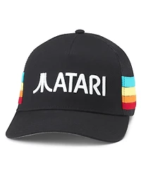American Needle Men's and Women's Black Atari Hotfoot Adjustable Trucker Hat