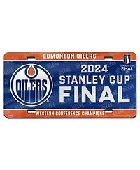 Wincraft Edmonton Oilers 2024 Western Conference Champions Laser Cut License Plate