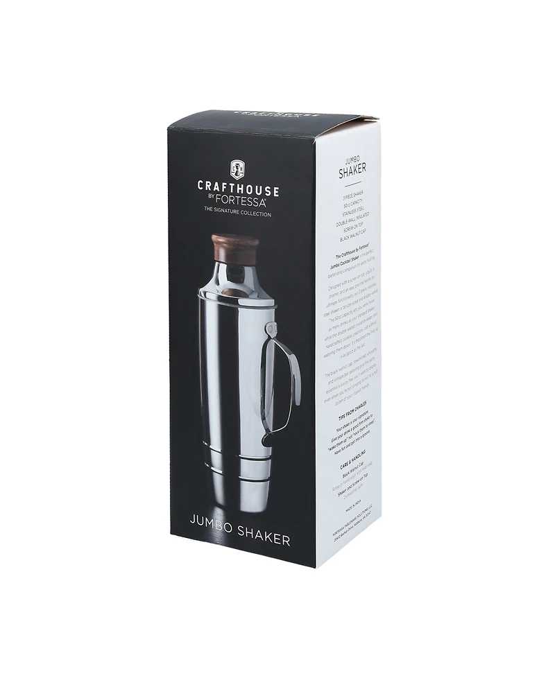 Fortessa Crafthouse Signature Double Walled Jumbo Cocktail Shaker 50oz