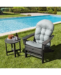 Patio Adirondack Chair Cushion with Fixing Straps and Seat Pad