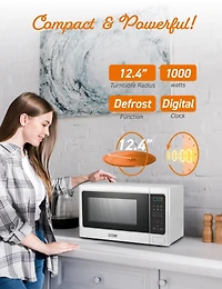1.3 Cu. Ft. Counter Top Microwave,White
