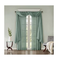 Madison Park Harper Solid Crushed Curtain Panel Pair
