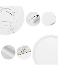 16" Flush Mount Ceiling Light 32W Led 3 Color Kitchen Lamp Home Fixture 2 Pack